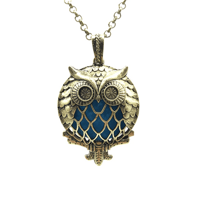 Owl bronze necklace